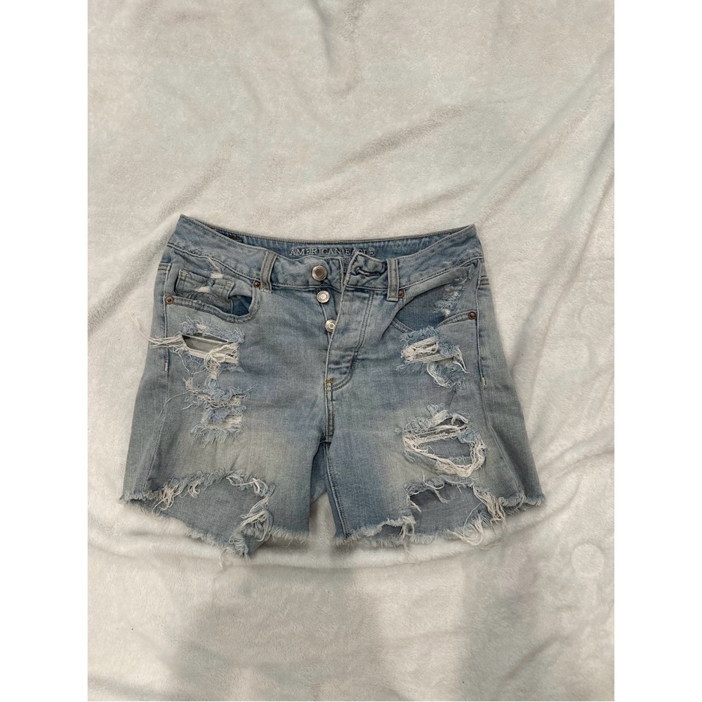 American Eagle Button fly Stretch Denim TomGirl Ladies Shorts Size 4